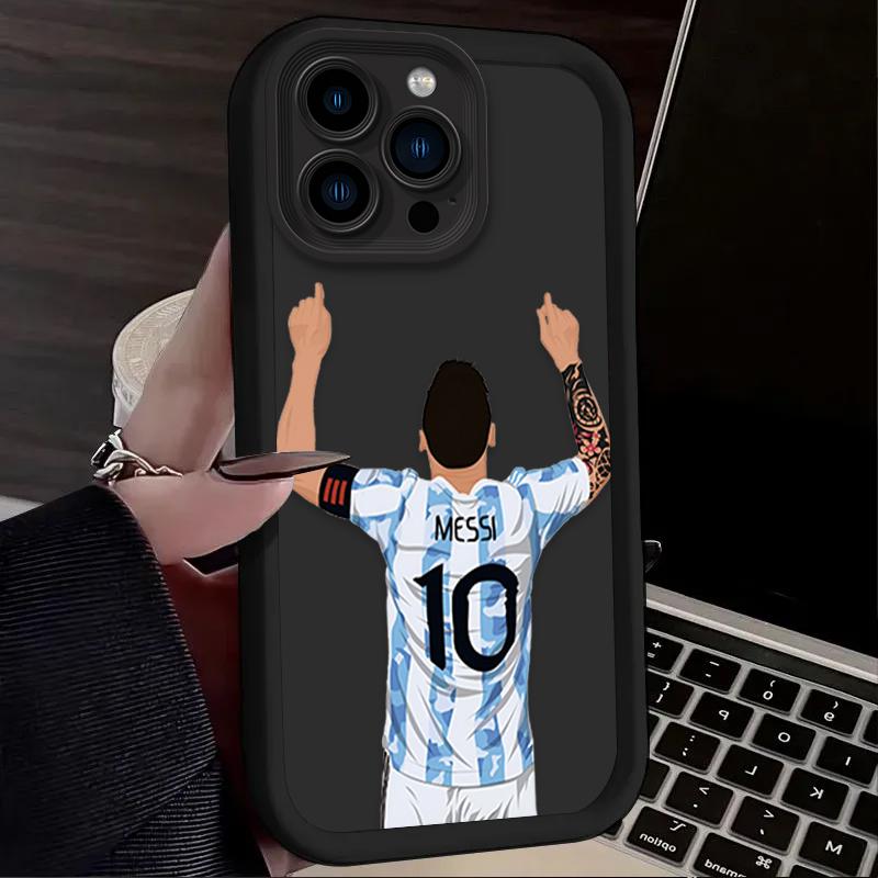 Мультяшный дизайн футбольной звезды Чехол для телефона iPhone 15 Pro Max 11 12 13 16 14 Plus Мягкий силиконовый защитный чехол