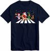 Elf Santa And Snowman Road T-Shirt Christmas Abbey Road T Shirt Baby Rudolph Tee