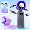 Personal Rechargeable Fan Air Cooler 1-199 Speed Adjustable Digital Display 105,000RPM Strong Airflow Foldable Cooling Fan