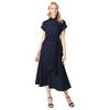 Debenhams Womens/Ladies Twist Neck Fitted And Flared Midi Dress