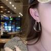 2026 Модные Y2K Серебристый Цвет Геометрическое Сердце Неправильность Большие Кольца Серьги Для Женщин Панк Ювелирные Аксессуары Подарок