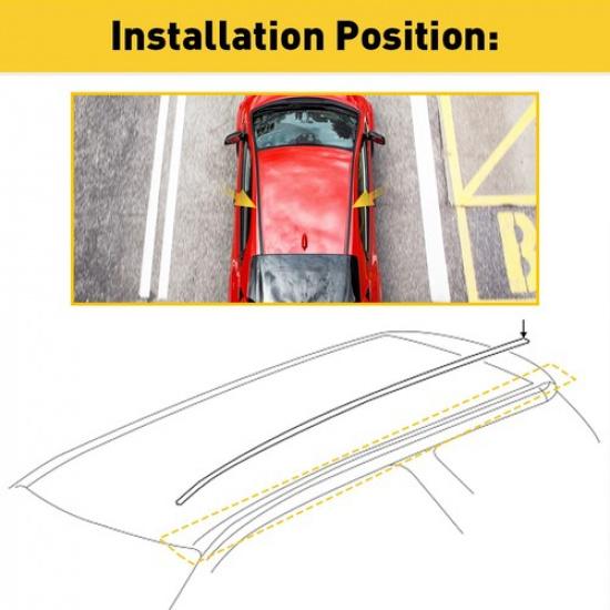 Пара черных молдингов для отделки крыши LH&RH для 4-дверного седана Honda Civic 2012-2015