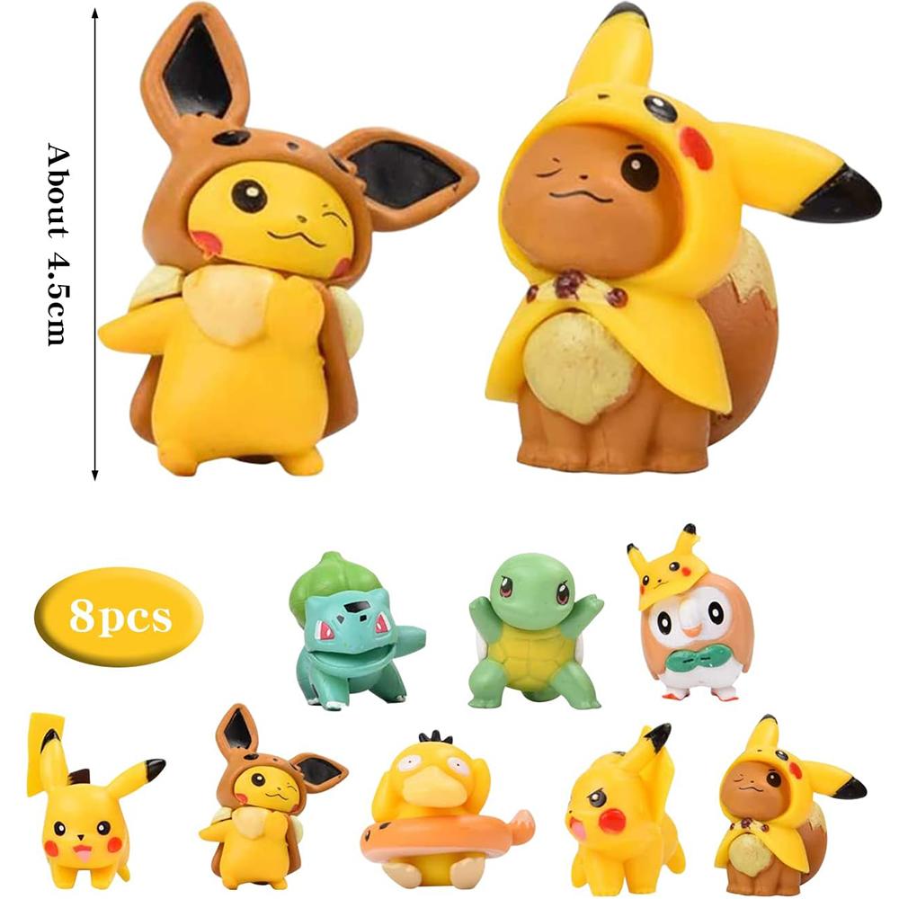 6 шт. Мини Милые Подарочные Фигурки Пикачу для Украшения Вечеринки