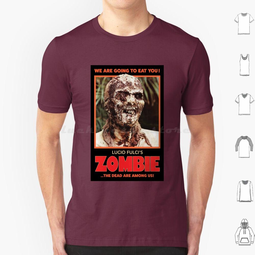 Lucio Fulcis ZombieRed T Shirt 6xl Cotton Cool Tee Luciofulci Fulci Horrormovie Horror Movies Zombies Zombie