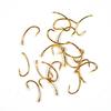 50pcs Gold Color Fly Tying Scud Nymph Hook Caddis Midge Shrimp Fly Tying Fish Hooks Size 10 12 14 16