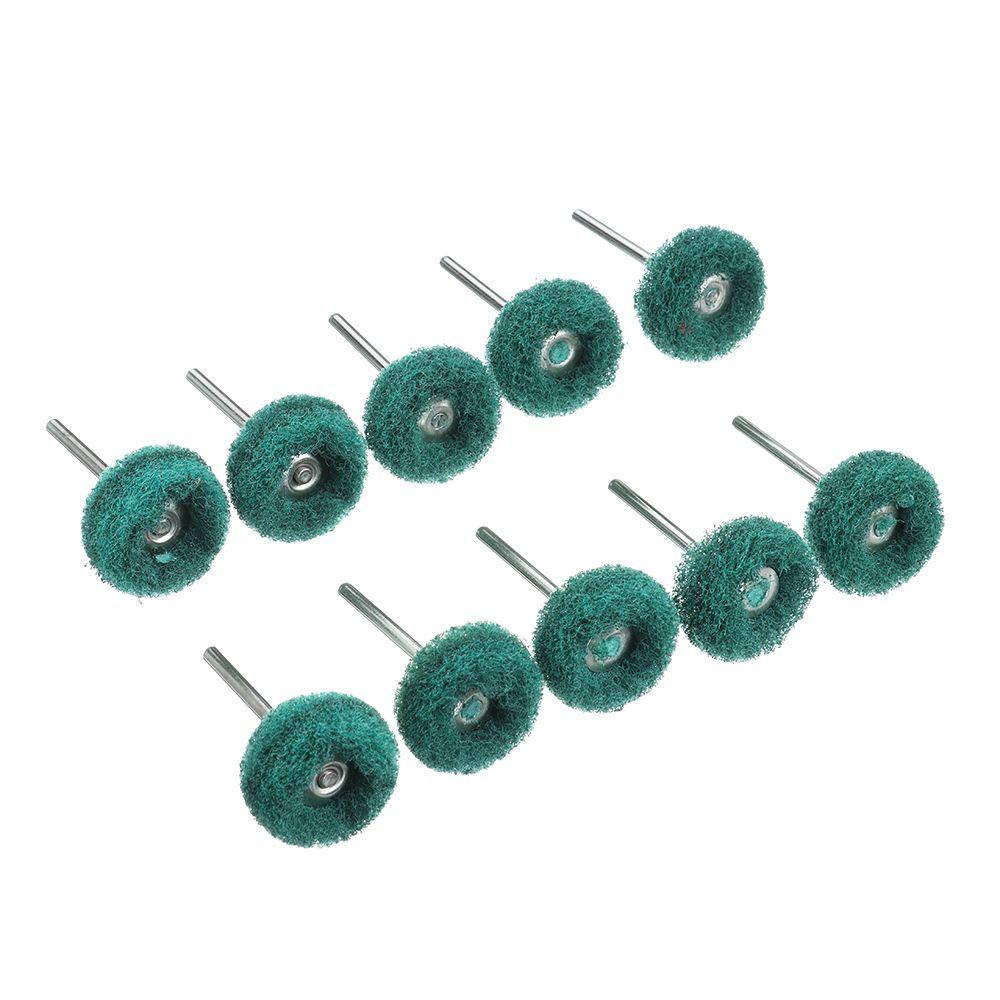 10pcs Abrasive Sanding Accessories Drill Abrasive Brush Polishing Wheel with 3mm Shank Nylon Buffing