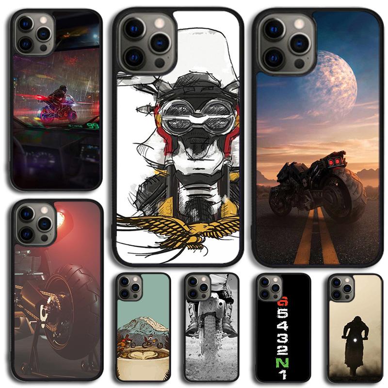 Чехол для телефона для мотоцикла iPhone 17 Air 16 15 14 13 12 Pro Max Plus Max Защитный корпус coque