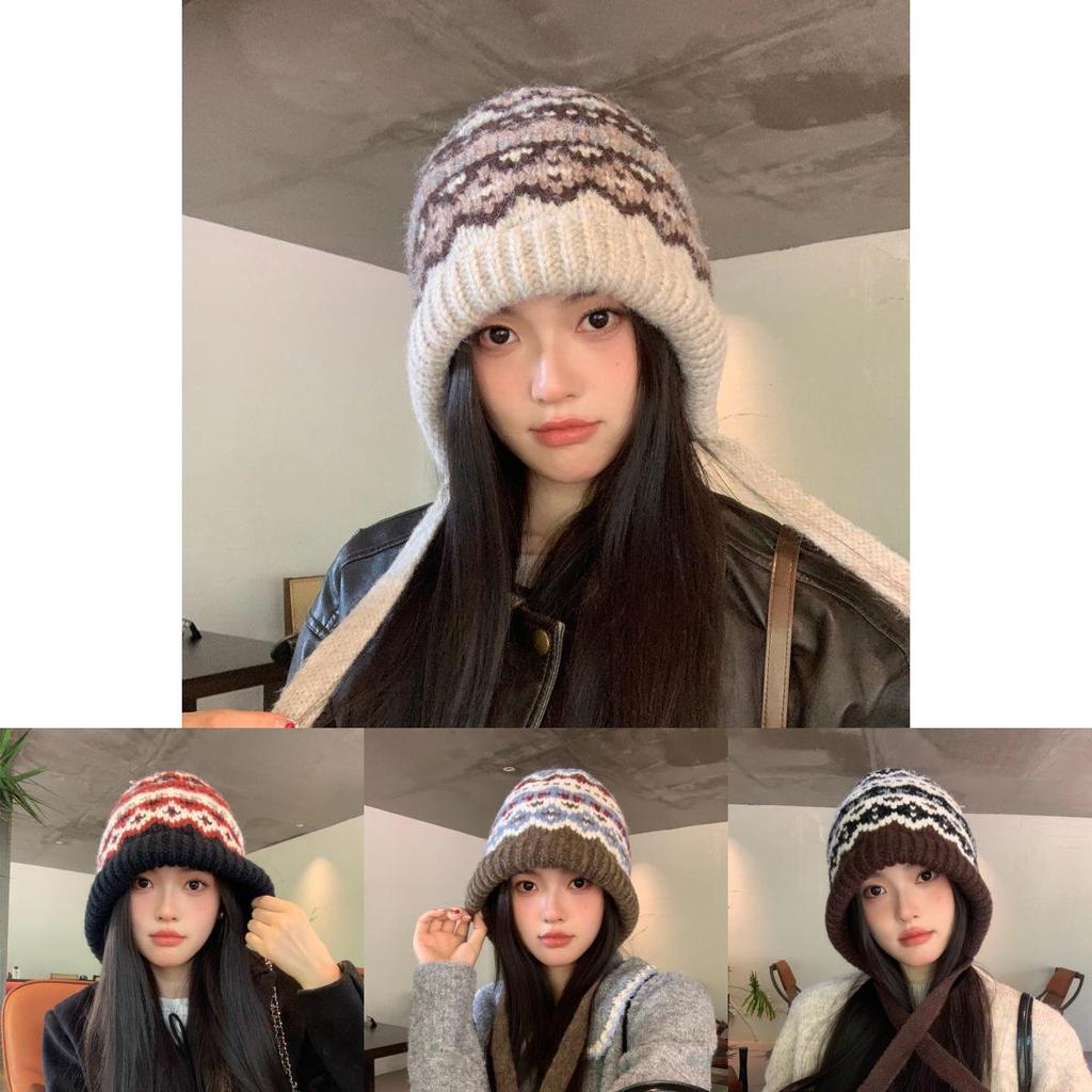 Womens Knitted Cap For Fall And Winter Thermal Protection With Windproof Breathable Material