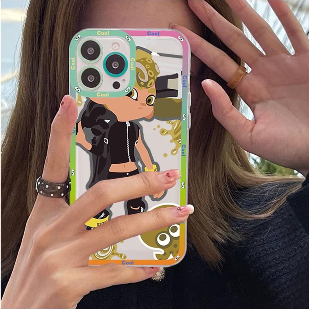 Чехол для телефона Splatoons для iPhone 14 13 12 11 Pro Max Mini X Xs XR 6 7 8 Plus SE 2020 Прозрачный чехол
