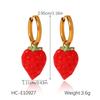 Hoop earrings, niche fruit drop earrings, pineapple orange, titanium steel ear jewelry, versatile and unique earrings