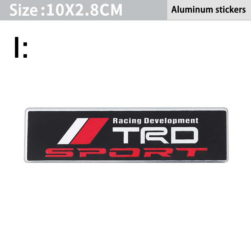 Tyre Valve Core 1Pcs Car Badge Sticker Toyota Auto Trunk Metal Stickers For Toyota Gazoo Racing TRD Corolla Yaris Chr Auris
