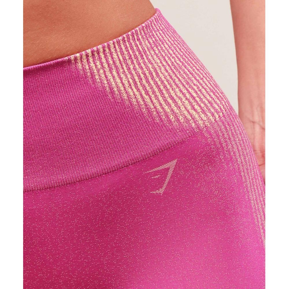 Gymshark Бесшовные шорты Diffuse Winning Pink Refresh Yellow B3b6f Kcrd