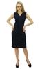Bimba Women's Casual V Neck Slim Bodycon Formal Work Pencil Dress Sleeveless
