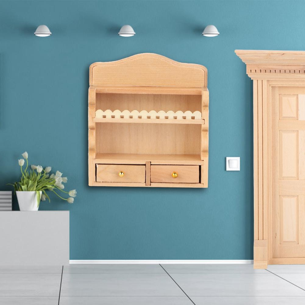 1:12 Miniature Doll House Kitchen Wall Mounted Storage Rack Accessory Furniture Toy