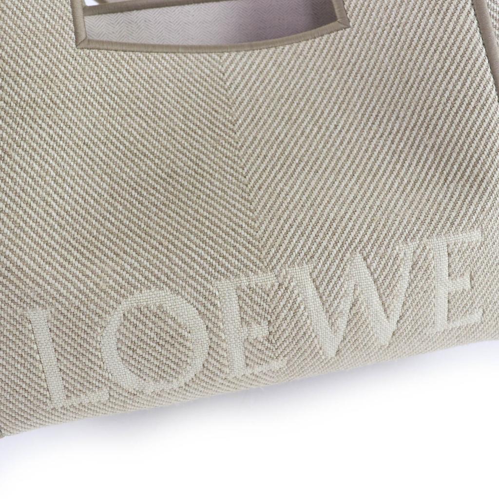 Отличная сумка LOEWE font tote medium 2WAY Сумка через плечо холщовая ALF1B61X11 Б/у