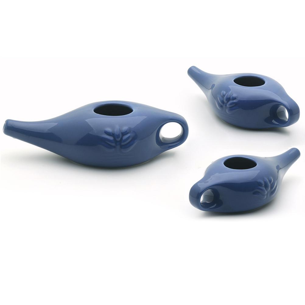 250 мл Белый Керамический Сосуд для Промывания Носа Профессиональная Бутылочка для Очищения Носа в Йоге
