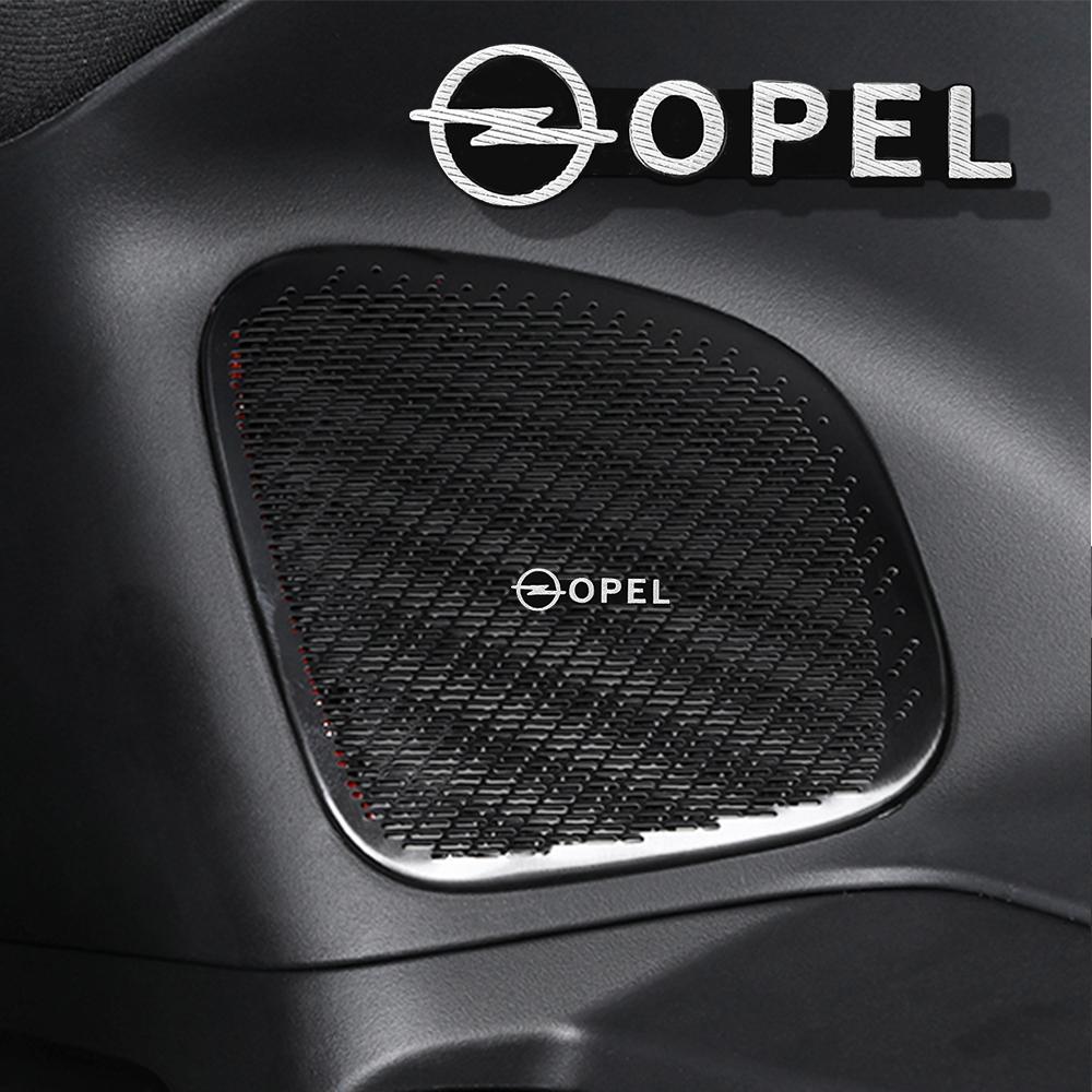 Aluminum Car Styling Interior Audio Speaker Badge Sticker Decor Accessories For Opel OPC Astra K Vivaro Corsa Zafira Insignia
