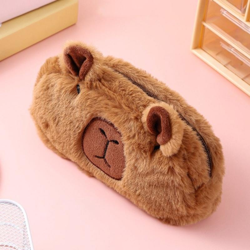 Animal Pencil Case Large Compartment Pen Pouches Portable Makeup Organiser Bag For School Office Travel Essential