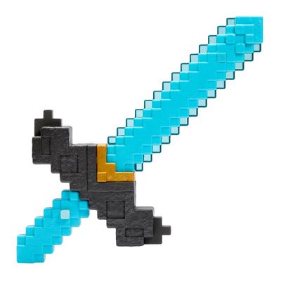 Mattel Minecraft Фильм Оружие трансформируется в меч и кирку Экшн Спортивные притворства Батарейки не требуются От 6 лет и старше Синий JFR72 секунды!