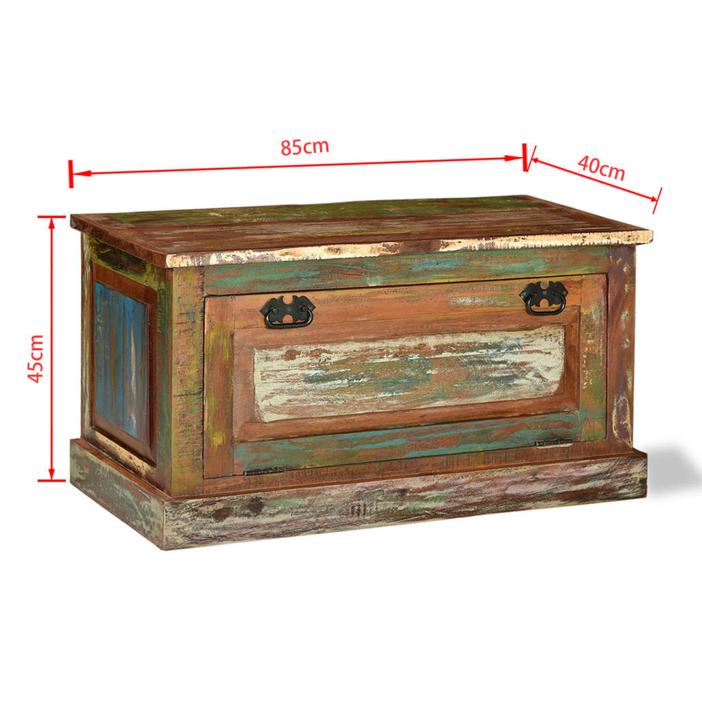 Vintage Solid Reclaimed Wood Shoe Bench