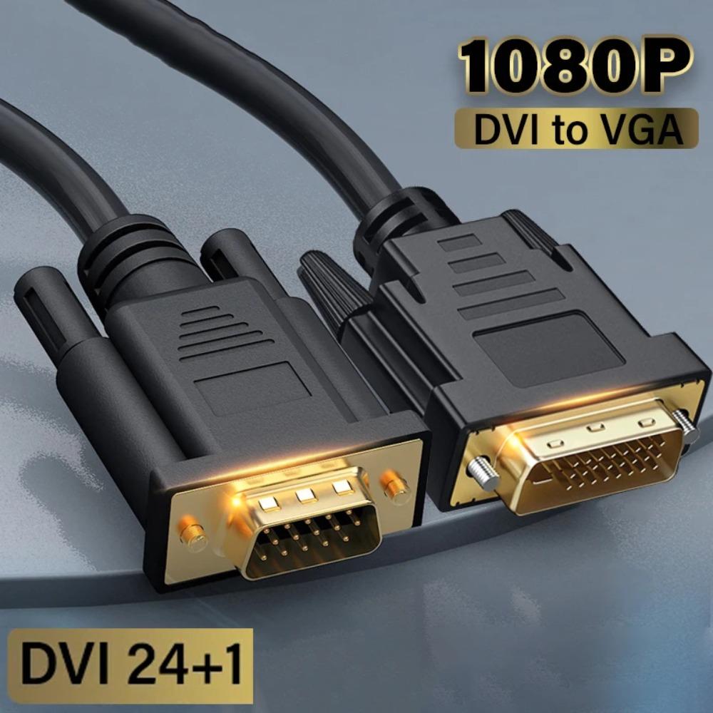 DVI 24+1 Dvi 24+1 к кабелю Vga Кабели Dvi к преобразователю Vga для ноутбука/настольного компьютера/проектора/HDTV