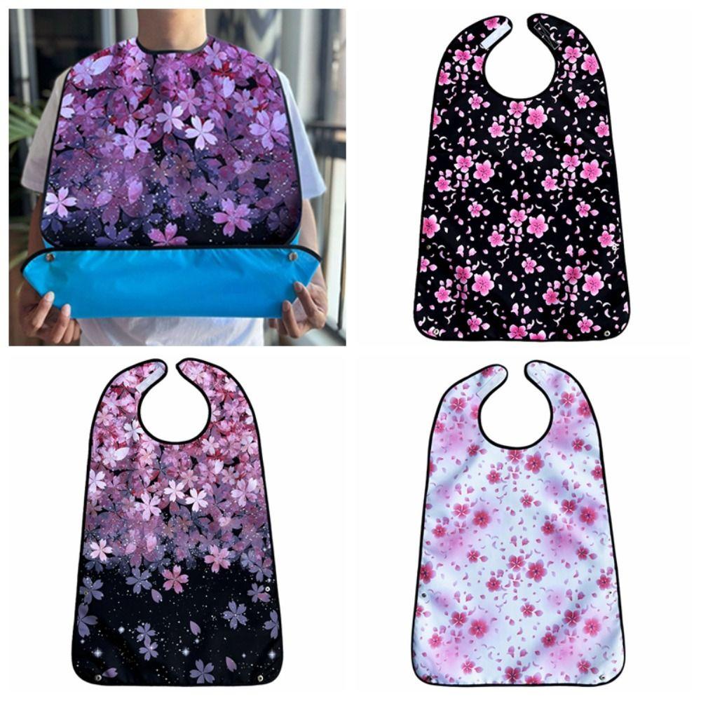 Printing Adult Bib Polyester Saliva Towel Clothing Protectors Aid Apron  Disabled