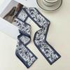 Elegant Silk Scarf Retro Narrow Scarf Versatile Skinny Scarf  for Women