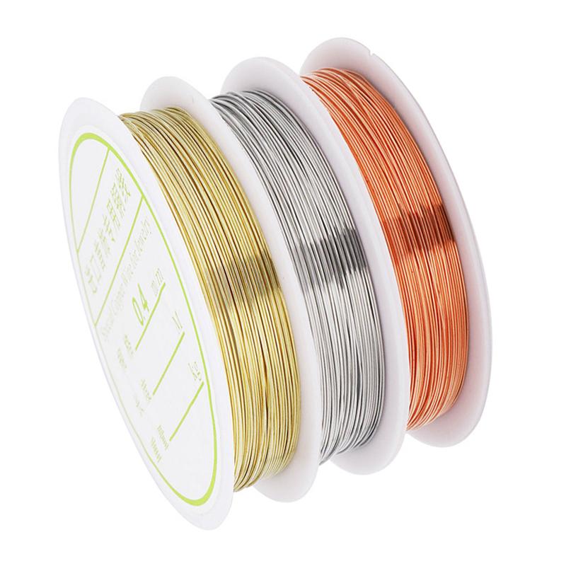 1 Roll Copper Wires For Jewelry Making Gold Rhodium Beading Wire Cord Metal Diy Charm Bracelets Earring Finding Thread Crafts
