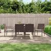 VidaXL Garden Dining Set 7 Pcs Cushions Wicker Steel 3186942