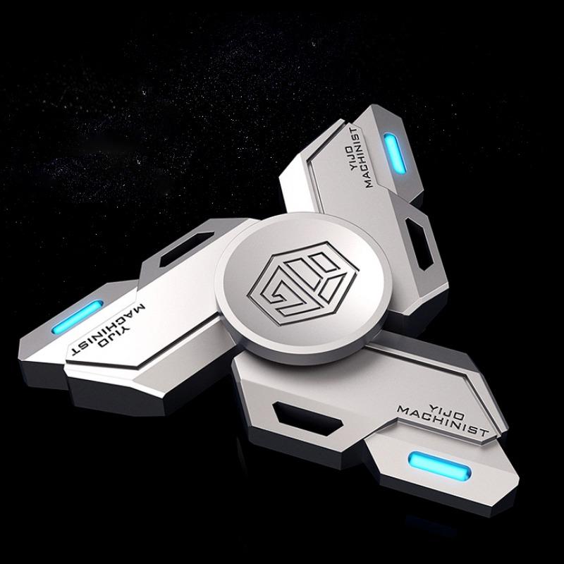 Fingertip Gyro Luminous Metal Alloy Smart Fidget Spinner Desk Hand Stress Relief Toys for Adults