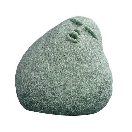 Cute Stone Primitive Man Figurine Funny Stoneman Statue Carving Face Decoration for Garden Home Decor Fish Tank Ornament