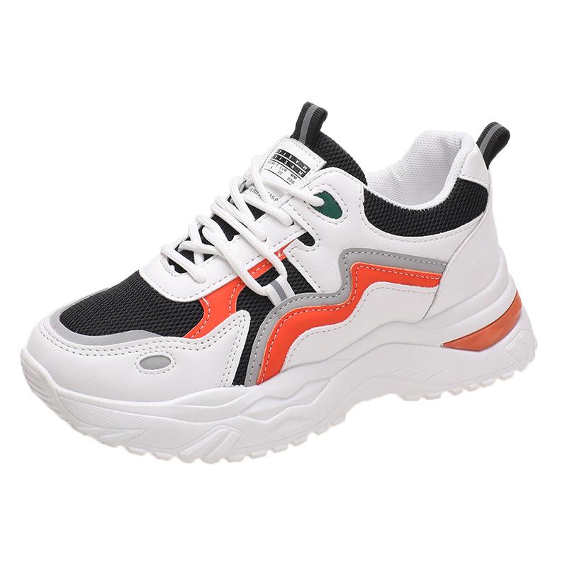 2025 весна новые сетчатые дышащие низкие кроссовки корейская версия спортивной обуви цветовая платформа женская повседневная обувь