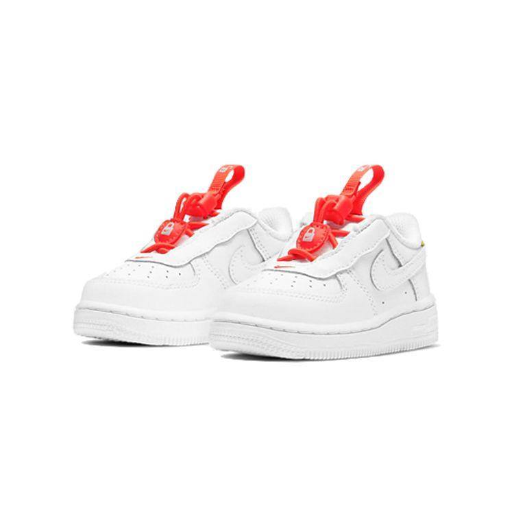 Nike Кроссовки Air Force 1 Toggle Low Top Детские кроссовки Белый Красный Желтый CU5289-102