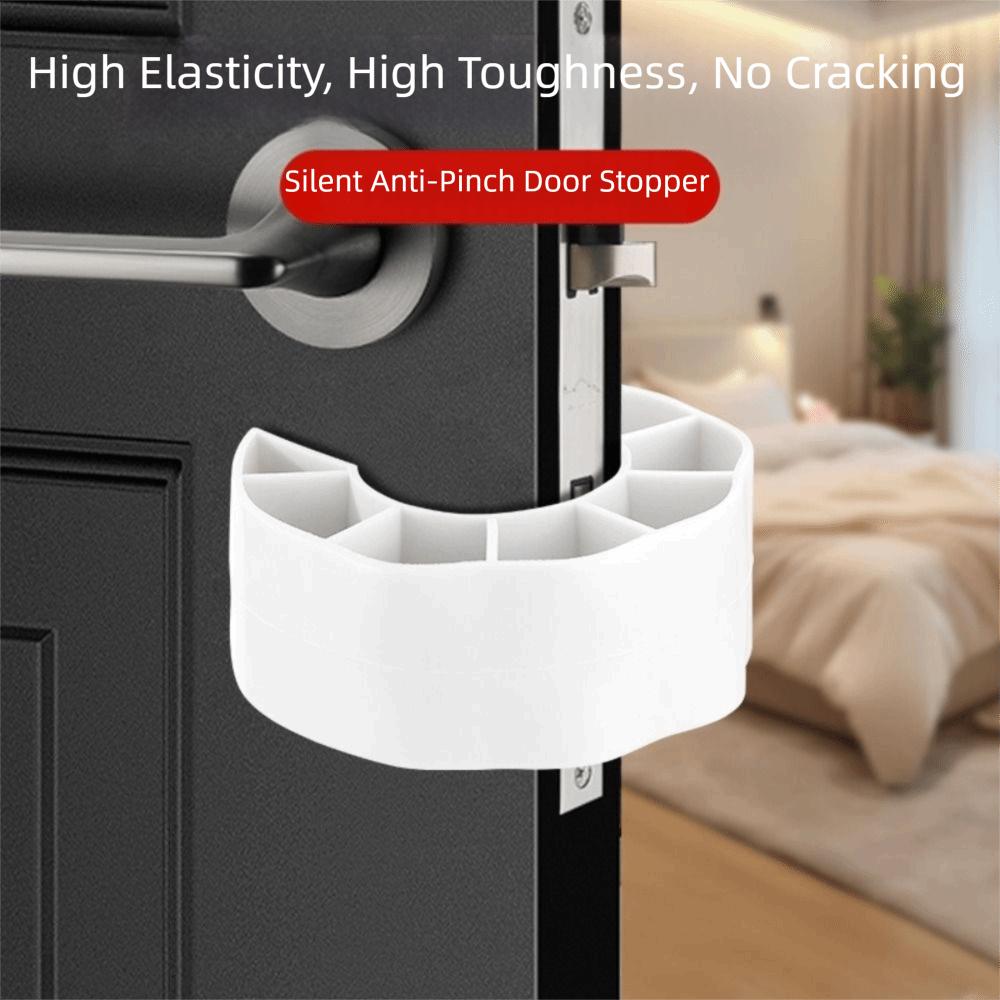 Silent Design Door Stopper Soft PVC Anti Slam Guard Safety Guard Safety Wedge  Bathroom