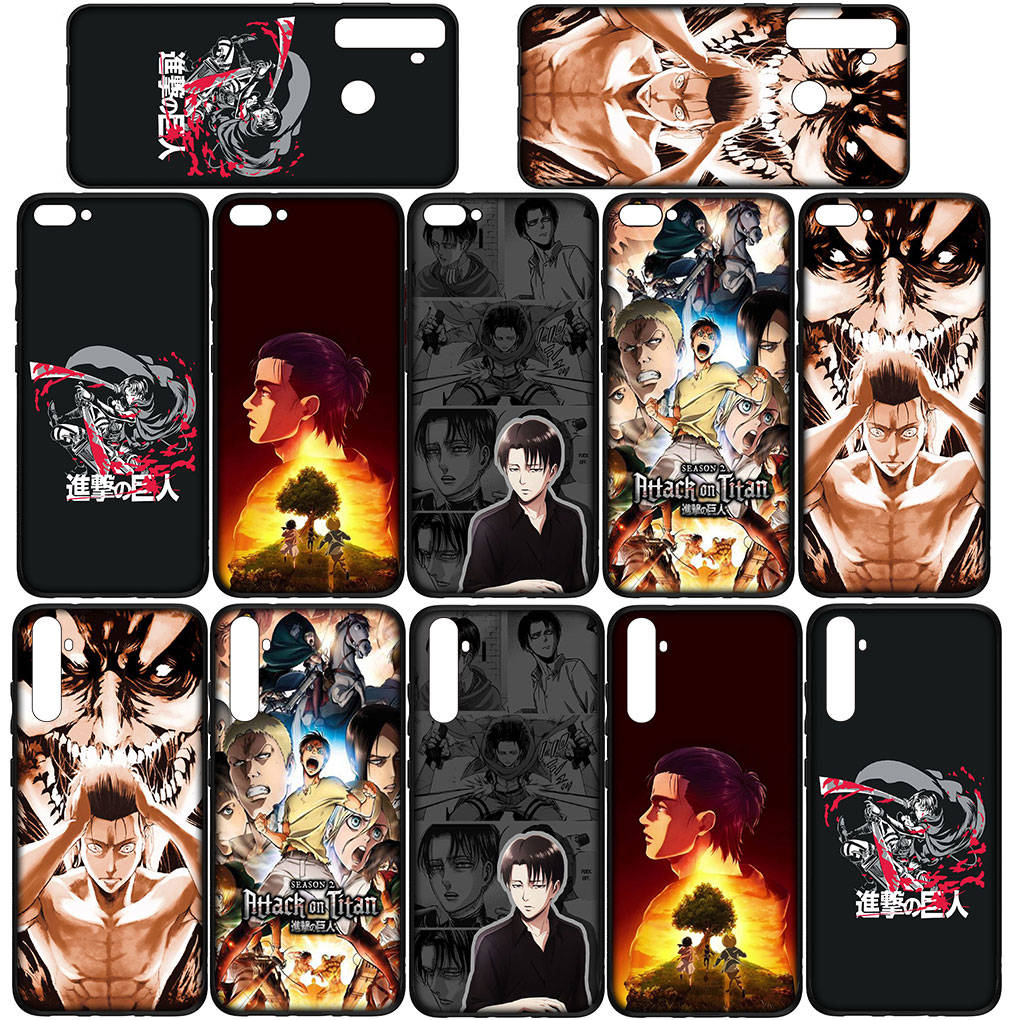 Чехол для телефона Samsung Galaxy S25 S24 S23 iPhone 16 15 Xiaomi Redmi Note 14 13 12 16E X 11 Pro Max OPPO Moto Huawei Comics Levi Attack On Titan Cover