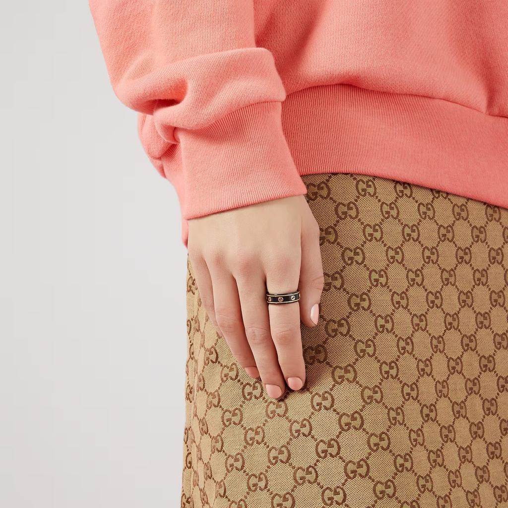 Gucci Кольцо Icon 18 карат с переплетающимися буквами G 606826-I0H11-8029