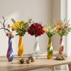 Twisted Design 3D Printed Flower Vases Gradient Color Plant Pot  Home Desktop Decorations