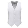 Luxury Men Wedding Suit Vests New Fashion Male Slim Solid Color Business Office Large Size Formal Suit Vest Men Gentleman