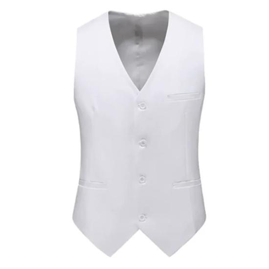Luxury Men Wedding Suit Vests New Fashion Male Slim Solid Color Business Office Large Size Formal Suit Vest Men Gentleman