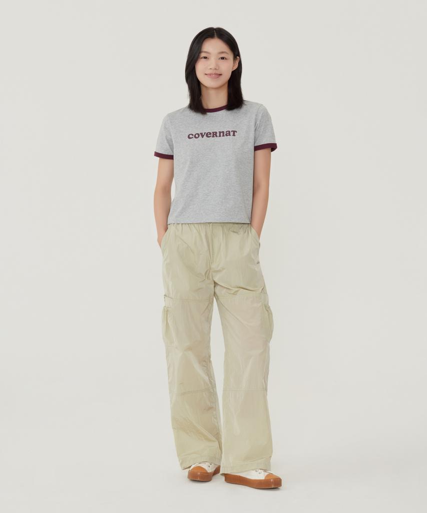 COVERNAT WOMAN Cooper Logo Ringer T-Shirt Off White