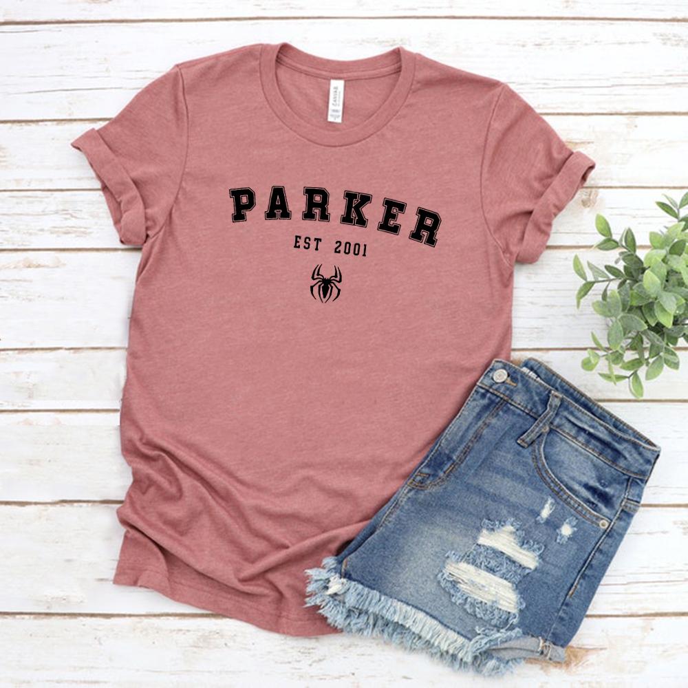 Parker Est 2001 T-Shirt Tom Holland Shirt Superhero Shirts Gift for Fans Unisex Graphic Tee Summer Top Short Sleeve Unisex Tshirt Unisex