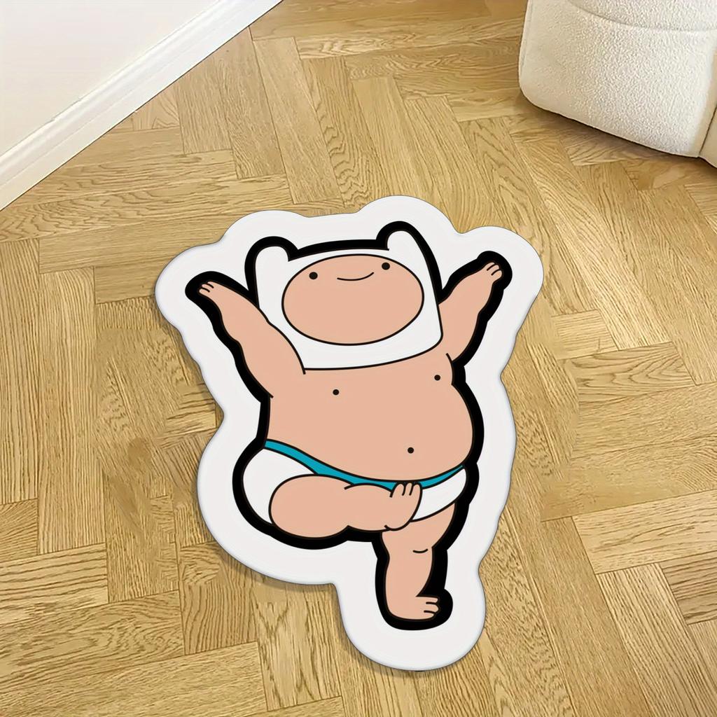 VIKAMA Fun Cartoon Rug Children's Bedroom Bedside Rug Living Room Playroom Soft Non-Slip Floor Mat Home Decor
