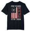 250 Years Of American Independence Commemorative T-shirt Men Women Round Neck Short Sleeve Black T Shirts Daily Casual Fashion