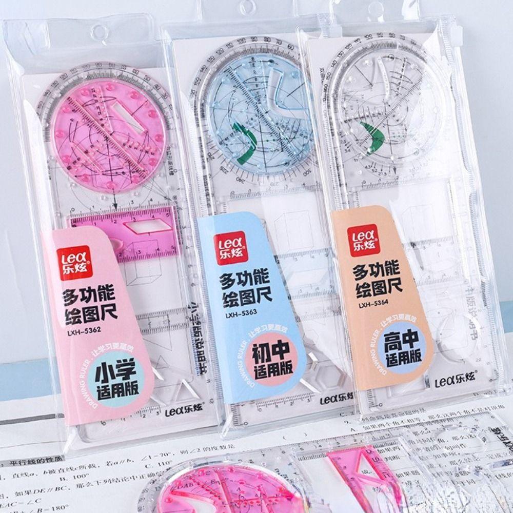 Student Stationary Measuring Scale Ruler Fast Drawing Ruler Math Class Drafting Template Ruler