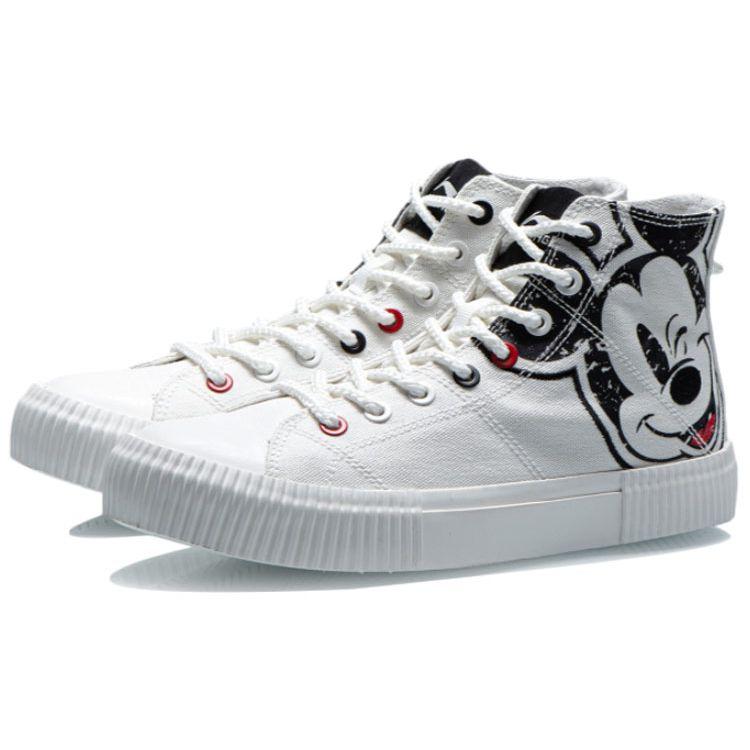 Li Ning Disney Collaboration Дышащие высокие кроссовки для скейтбординга Женские кроссовки Белые Черные AGCR284-2