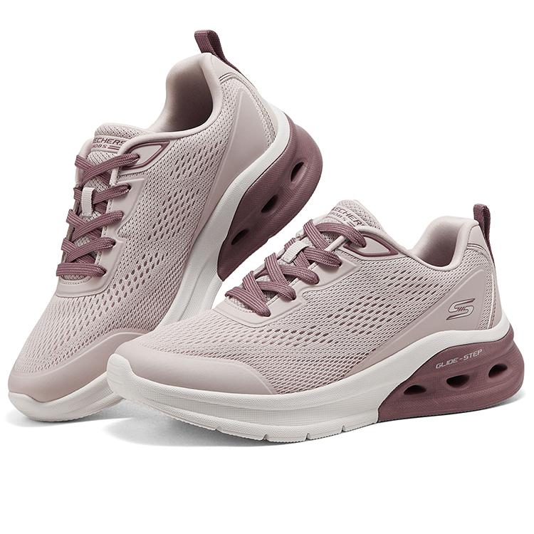 Skechers Bobs Sport Удобные Прочные Дышащие Низкие Кроссовки для Бега Женские кроссовки Телесно-Розовые 117660-BLSH