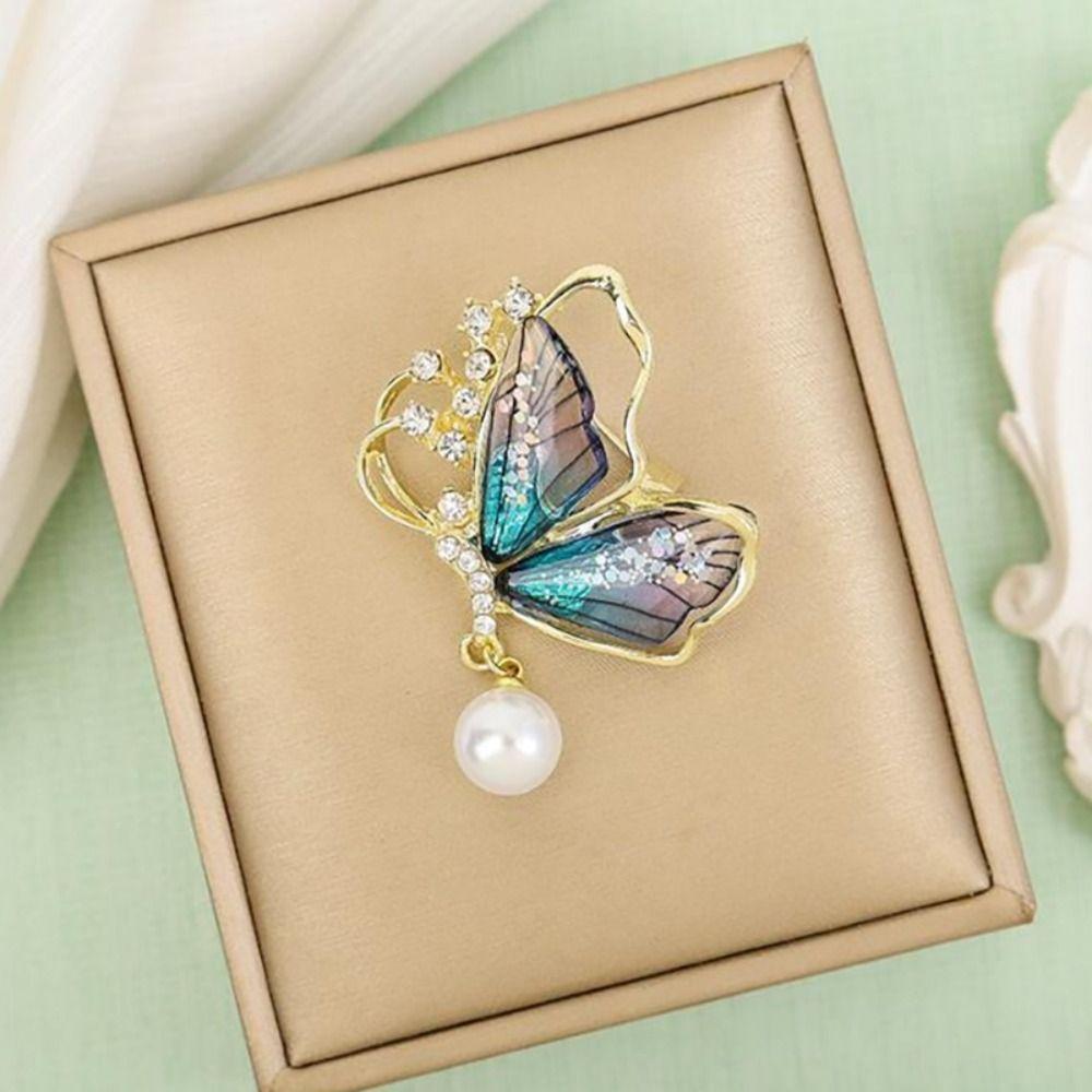 Стразы Броши Имитация Жемчуга Булавка на Воротник Костюма Высококачественная Ювелирная Булавка Подарок