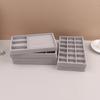 Velvet Jewelry Display Stackable Exquisite Jewellery Holder Portable Ring Earrings Necklace Organizer Box Organizator De Boys