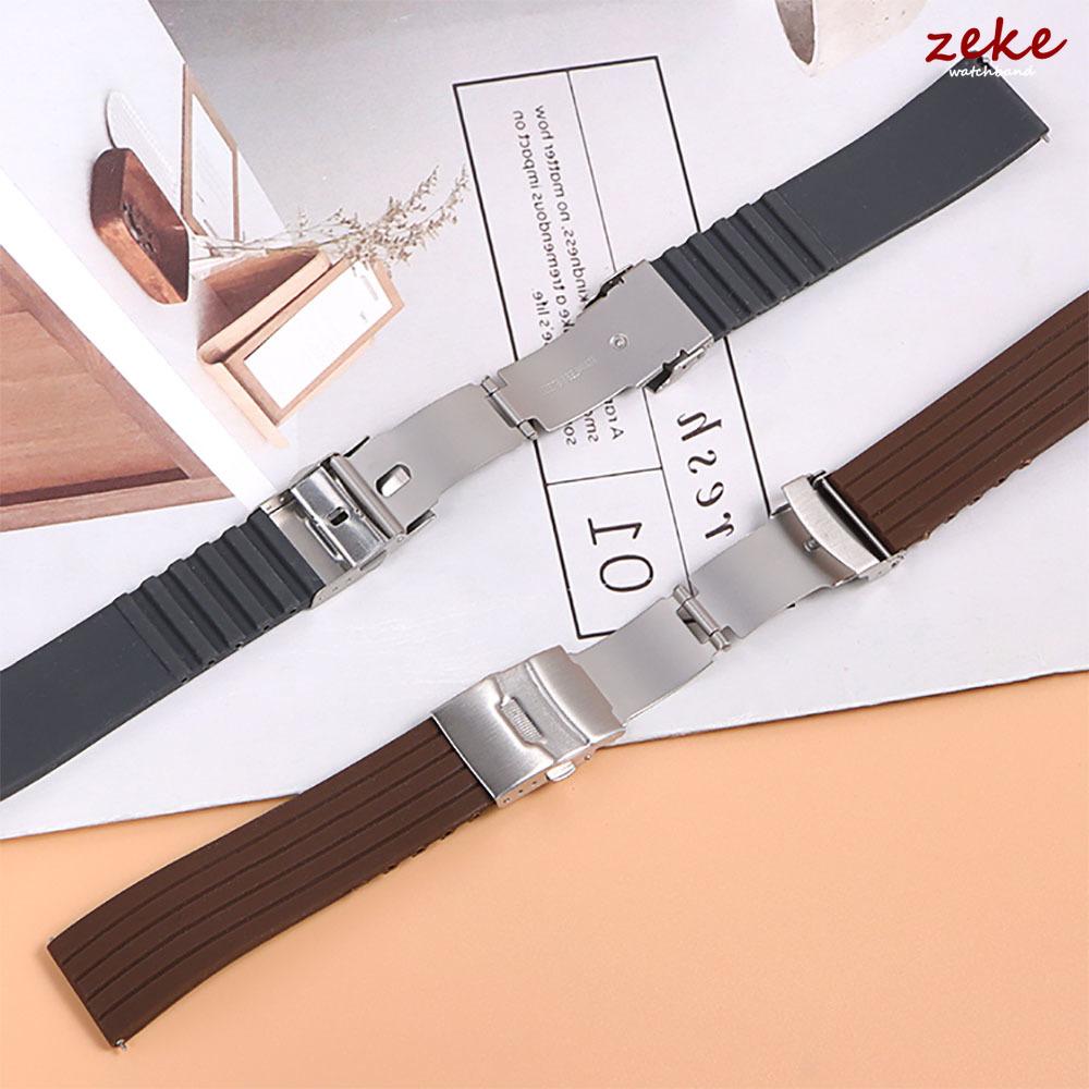 Премиальный резиновый силиконовый ремешок для часов Универсальный водонепроницаемый спортивный ремешок со складной застежкой 18/20/22/24 мм для браслета Seiko Аксессуары