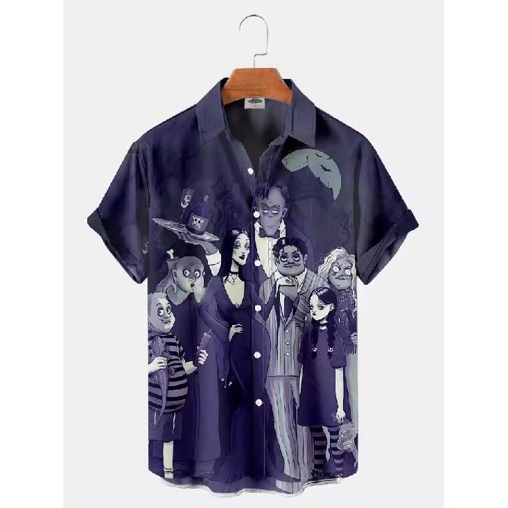Summer 2026 beach Hawaiian-style loose-fitting casual short-sleeved men's shirt